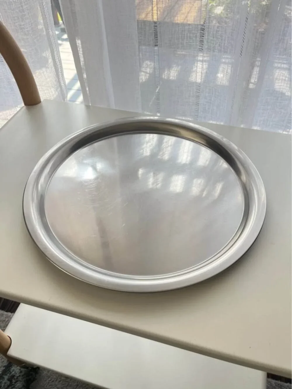 60s WMF Round Serving Modernist All Purpose Platter Fraser's Stainless-Germany